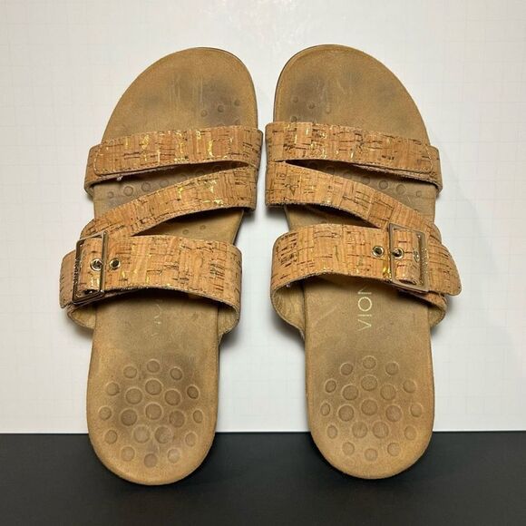 Womens VIONIC Skylar Tan Slip On Sandals / Size 9 - Picture 5 of 8